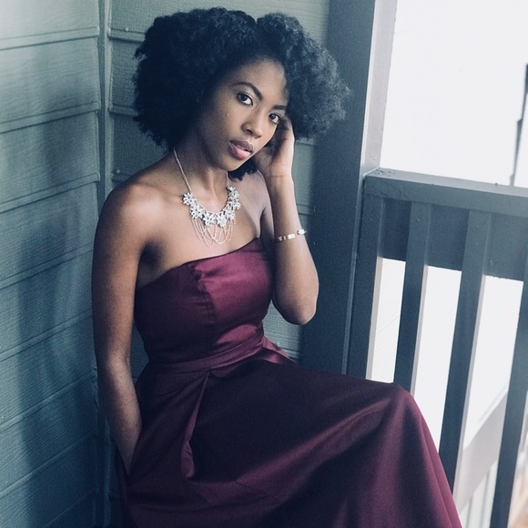 Wine Colored High Low Bridesmaid Dresses